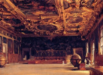  Singer Decoraci%c3%b3n Paredes - Interior del Palacio Ducal John Singer Sargent